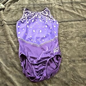 GK Purple Leotard with White Accents